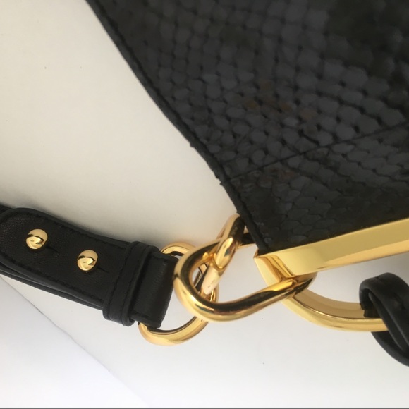 Carlisle Black Croc Real Leather Bag - Picture 12 of 16